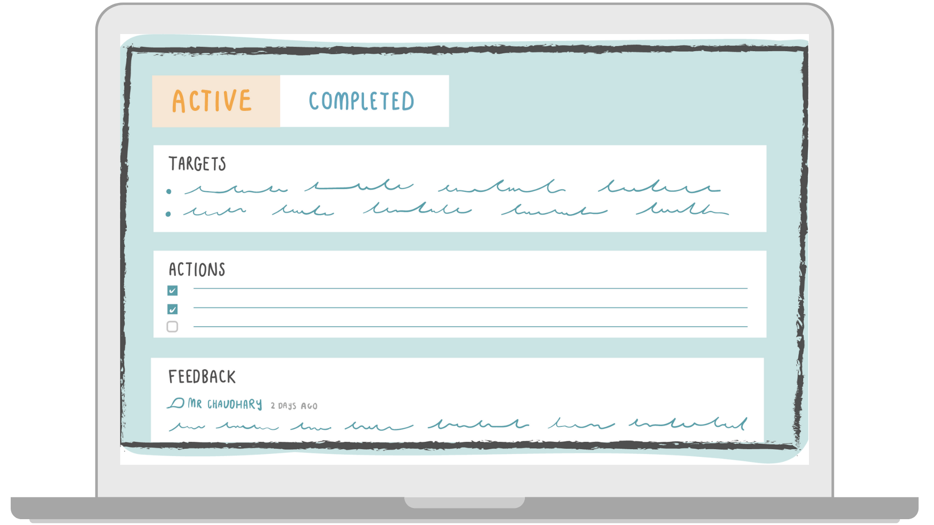 Mosaic features ways you can set and track trainee targets and objectives