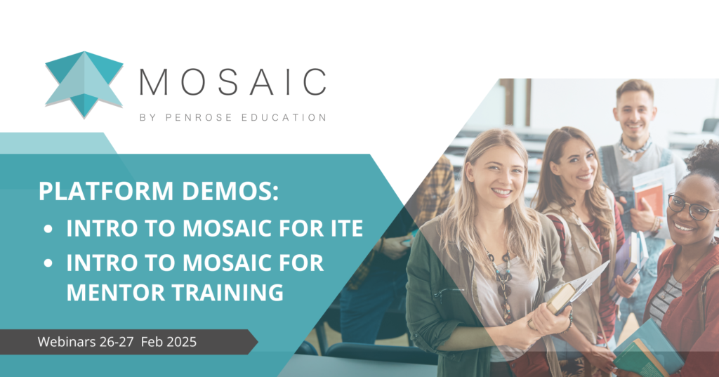 Mosaic Platform Demo - Digital Tools for ITE & Mentor Training